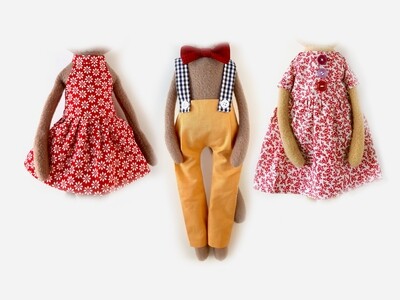 Clothing for 18&quot; Animal Dolls Sewing Pattern &amp; Tutorial PDF