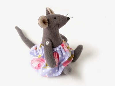 Tiny Mouse Doll Sewing Pattern PDF &amp; Tutorial - Rat Stuffed Animal Rag Doll