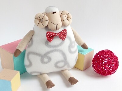 Ram Aries Sewing Pattern PDF &amp; Tutorial Stuffed Animal Doll