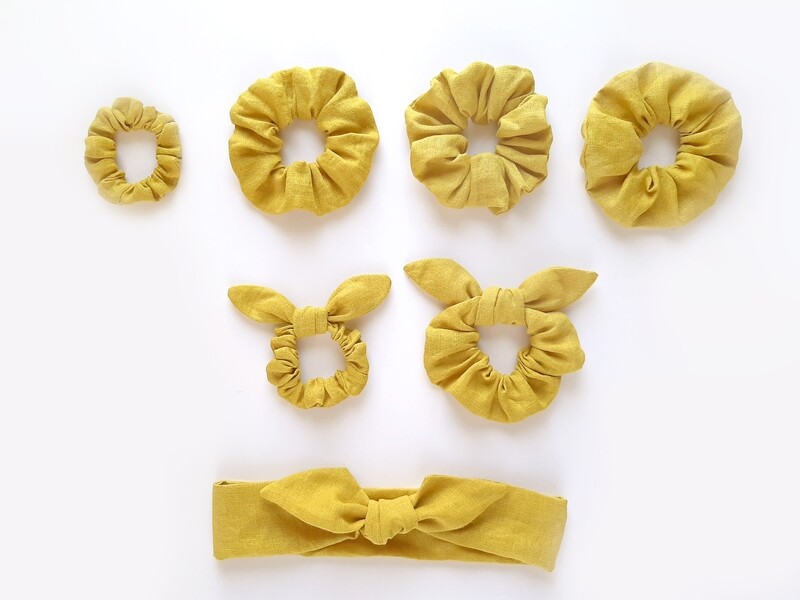 Scrunchie Sewing Pattern - 9 in 1 - Bow scrunchie set - Scarf scrunchie Bunny ear scrunchie for adult