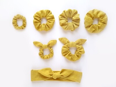 Scrunchie Sewing Pattern - 9 in 1 - Bow scrunchie set - Scarf scrunchie Bunny ear scrunchie for adult