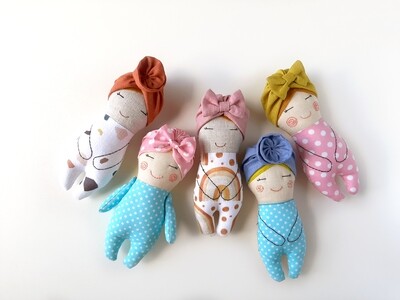 Tiny Rag Doll Sewing Pattern PDF
