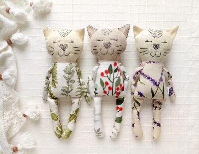 Cat Doll Sewing Pattern PDF &amp; Tutorial PDF