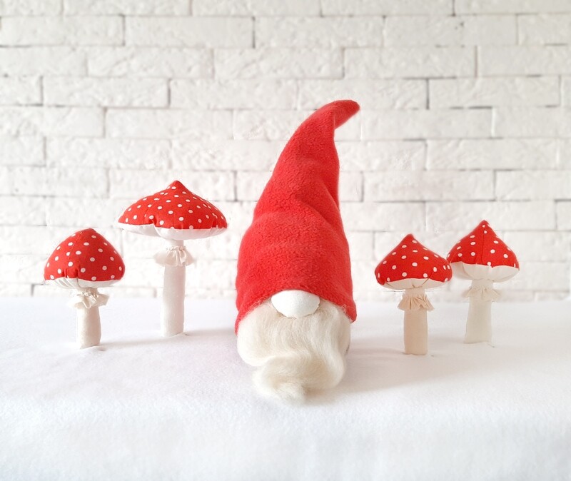 Set of 2 - Gnome pattern &amp; Mushroom sewing pattern