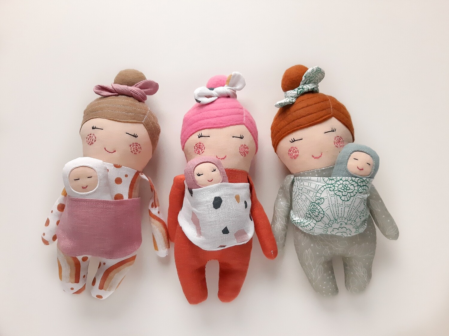 Mommy and Baby Doll Sewing Pattern PDF - Easy Mom Doll with Doll Carrier Sewing Pattern