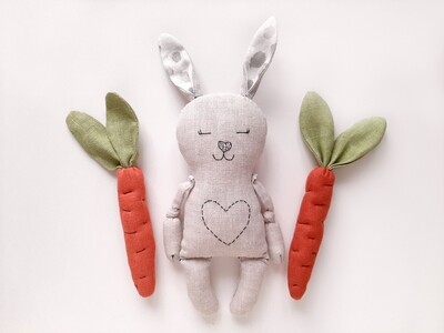 Bunny Rabbit Doll Sewing Pattern PDF &amp; Tutorial PDF