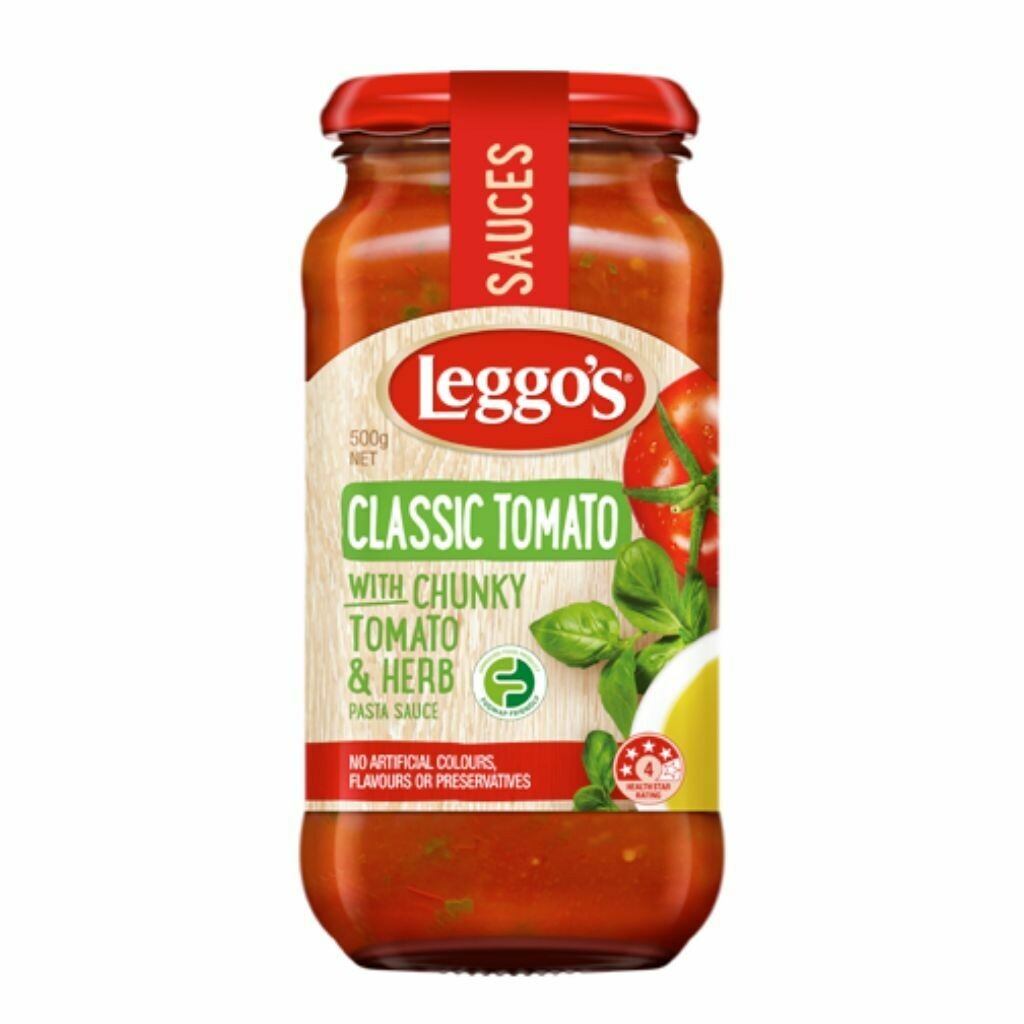 Leggo's Classic Tomato with Chunky Tomato & Herbs Pasta Sauce