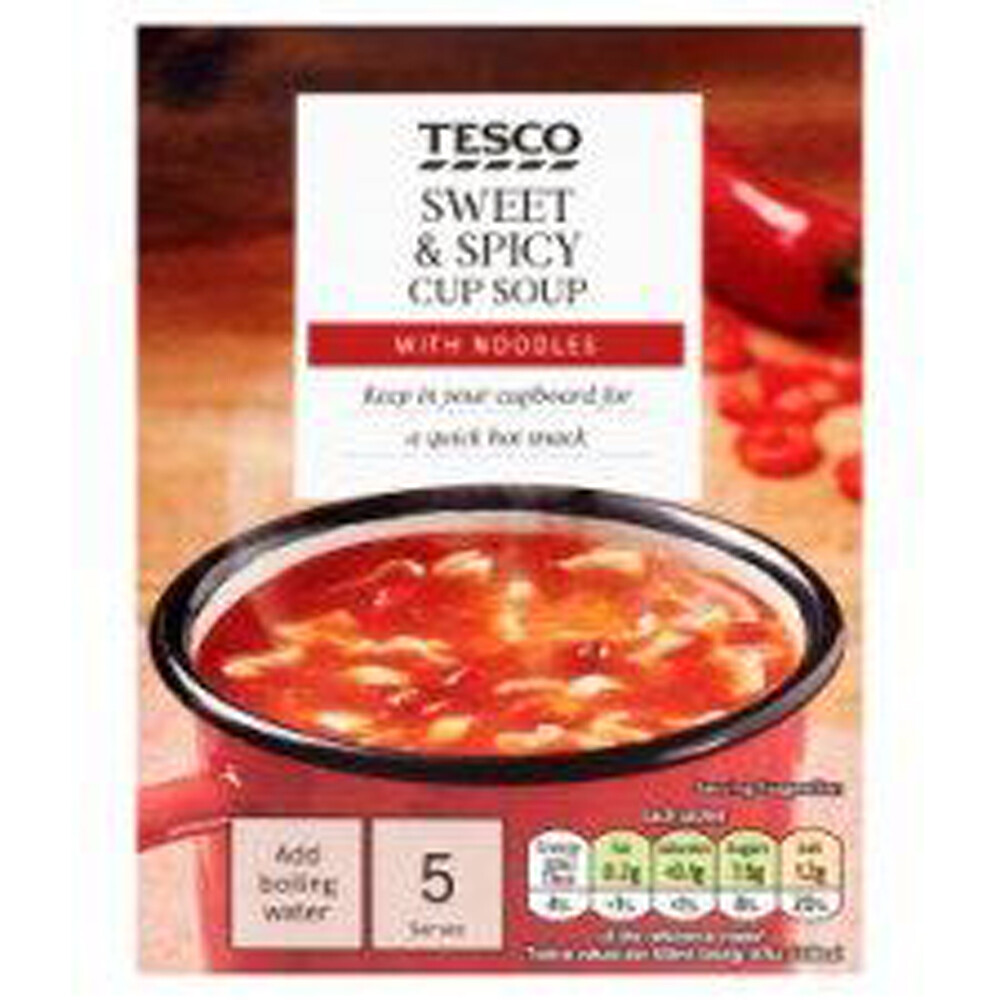 Tesco Sweet And Spicy Cup Noodle Soup In A Mug 5 Pack