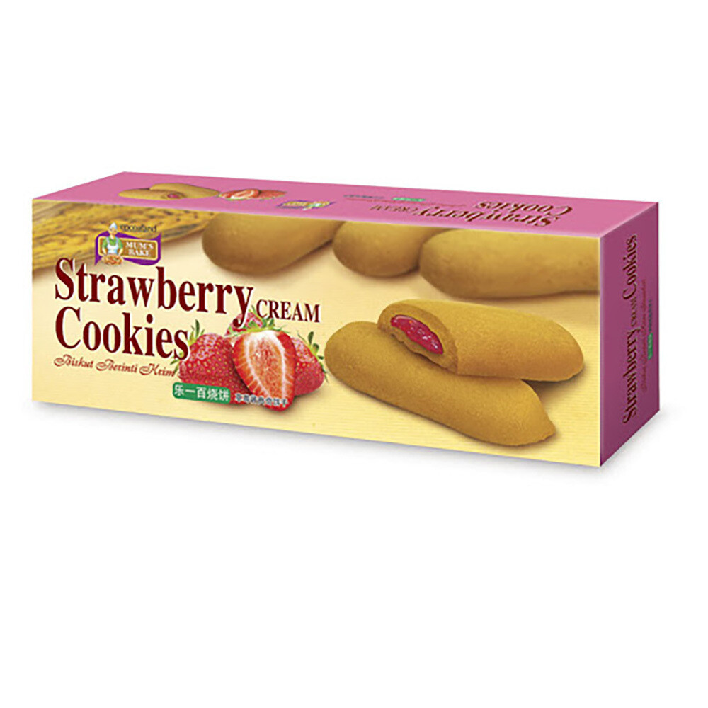 Strawberry Cream Cookies-Cocoland