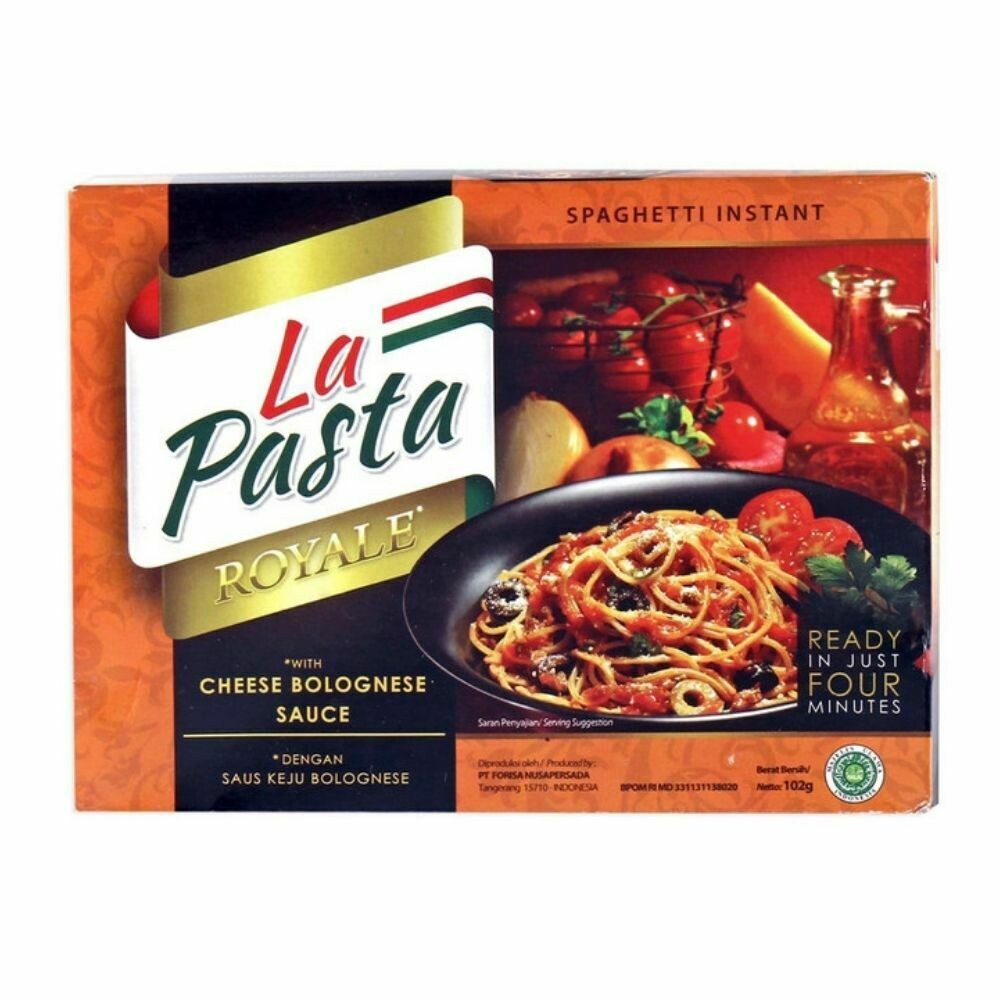 Spaghetti Instant Cheese Bolognese-La Pasta Royale