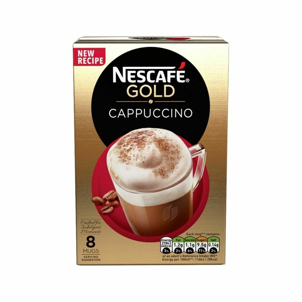 Nescafe Gold Cappuccino Coffee (UK)-8 Sachets