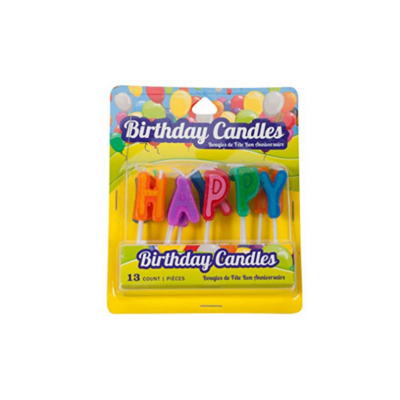 Happy Birthday Candle Set (13 Alphabet)
