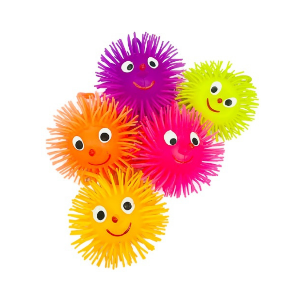 Puffer Ball with Eyes Assorted Colors