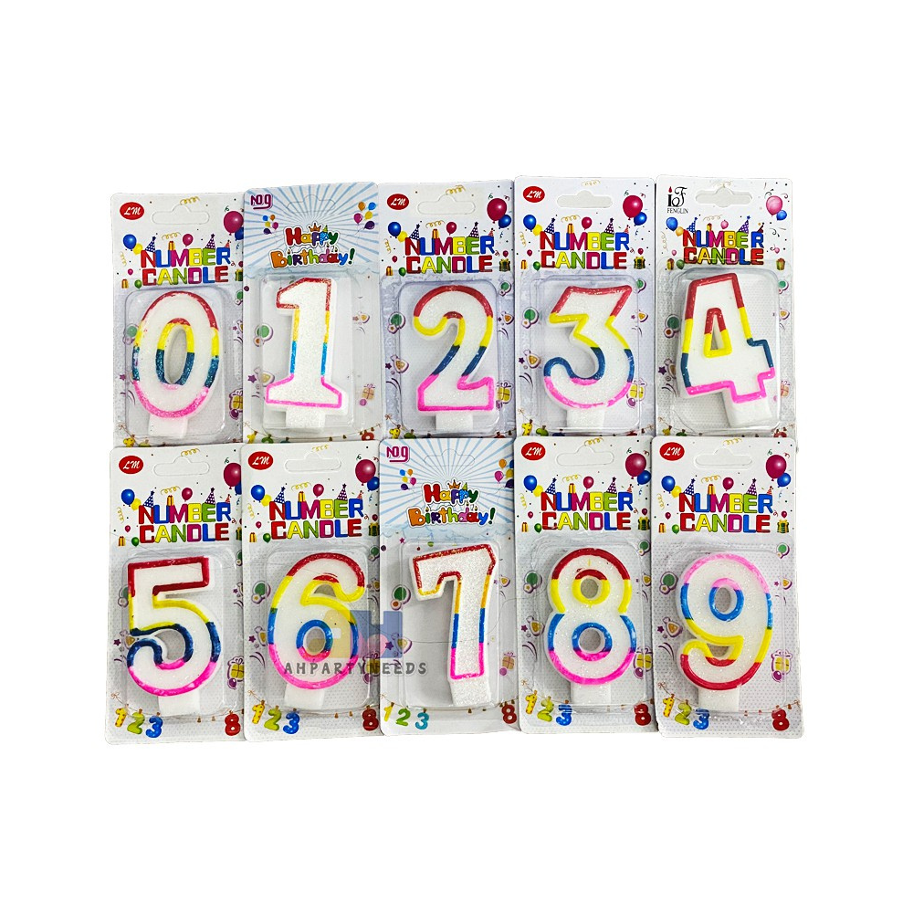 Happy Birthday Number Candle (Single pcs)