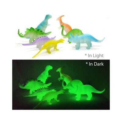7 Pcs Radium Glow Dinosaur Toys For Kids