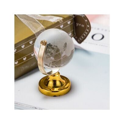 World Map Earth Round Globe Crystal Paperweight Decoration For Gift
