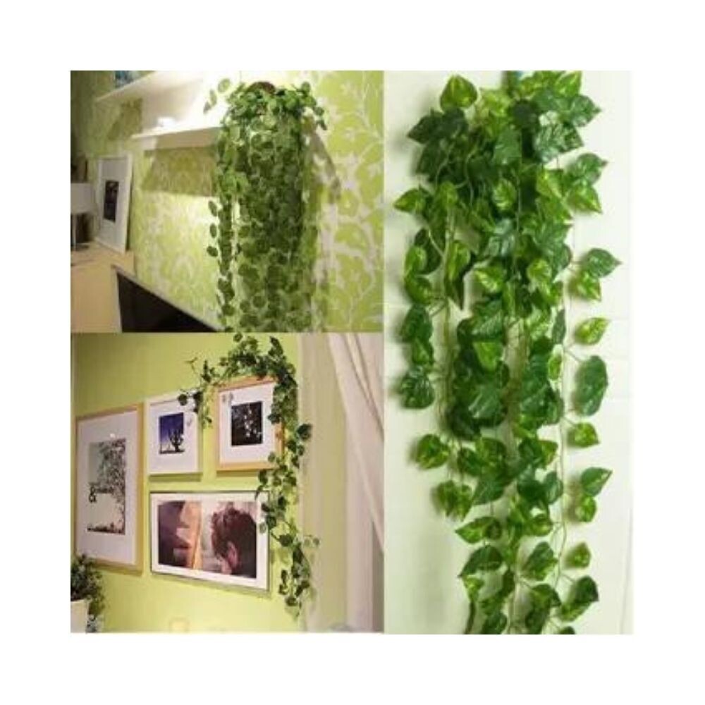 Artificial Hanging Green Plant Leaf Decoration Home Window Wall Creepers