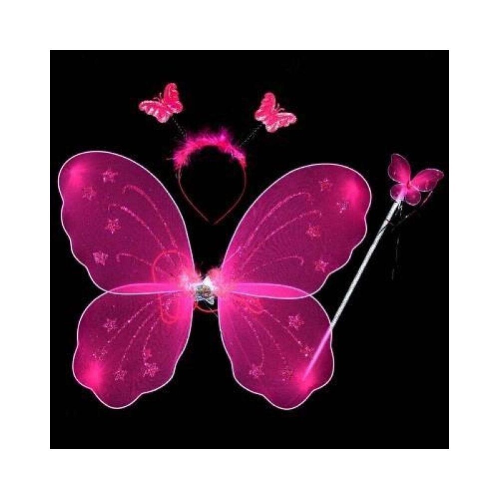 Butterfly Wings Girl's Fairy Princess Glitter