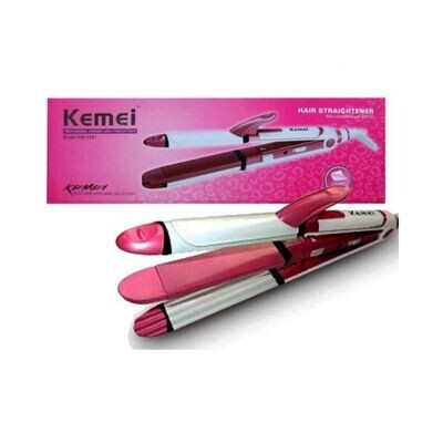 Kemei KM-1213 Professional Multifunction 3 In 1 Electric Ceramic Iron Wave Hair Curler Straighter