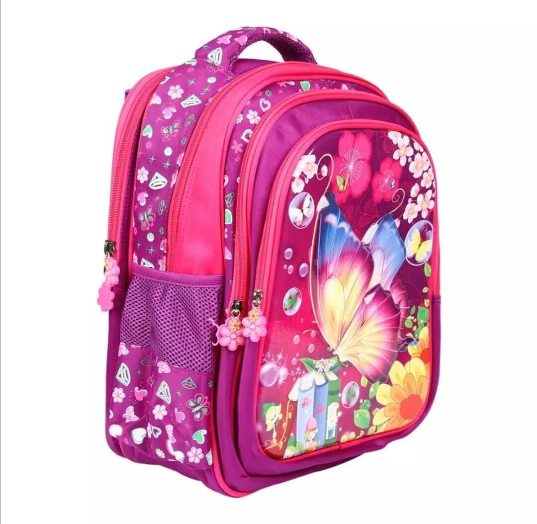 Butterfly Kids School Bag Waterproof and Washable.