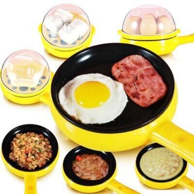 Mini Household Electric Frying Pan Skillet Fried Eggs Boiler Steamer Non-Stick