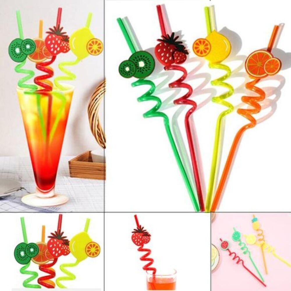 Spiral Shaped Straw/Boutique 4pc