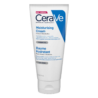 CeraVe Moisturising Cream | 177ml/6oz | Daily Face, Body & Hand Moisturiser for Dry to Very Dry Skin
