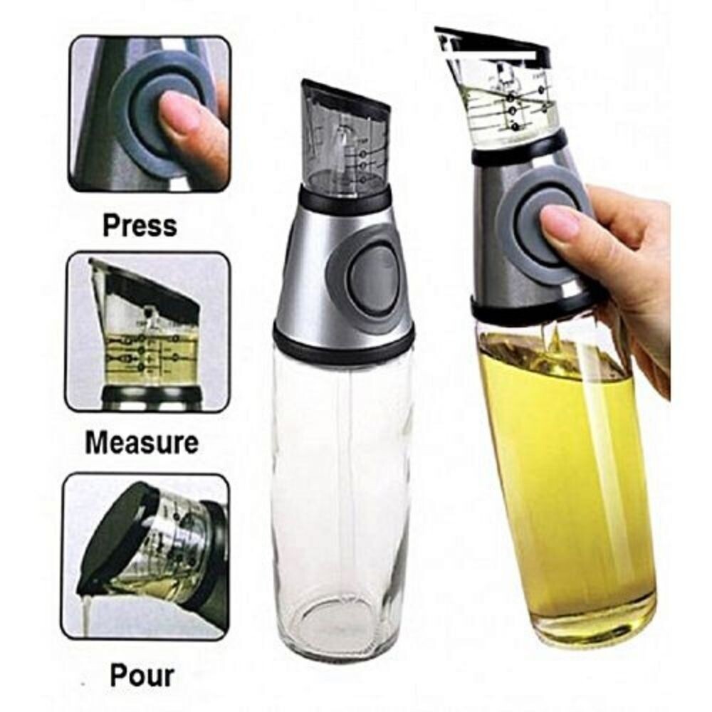 Press and measure oil & vinegar dispenser