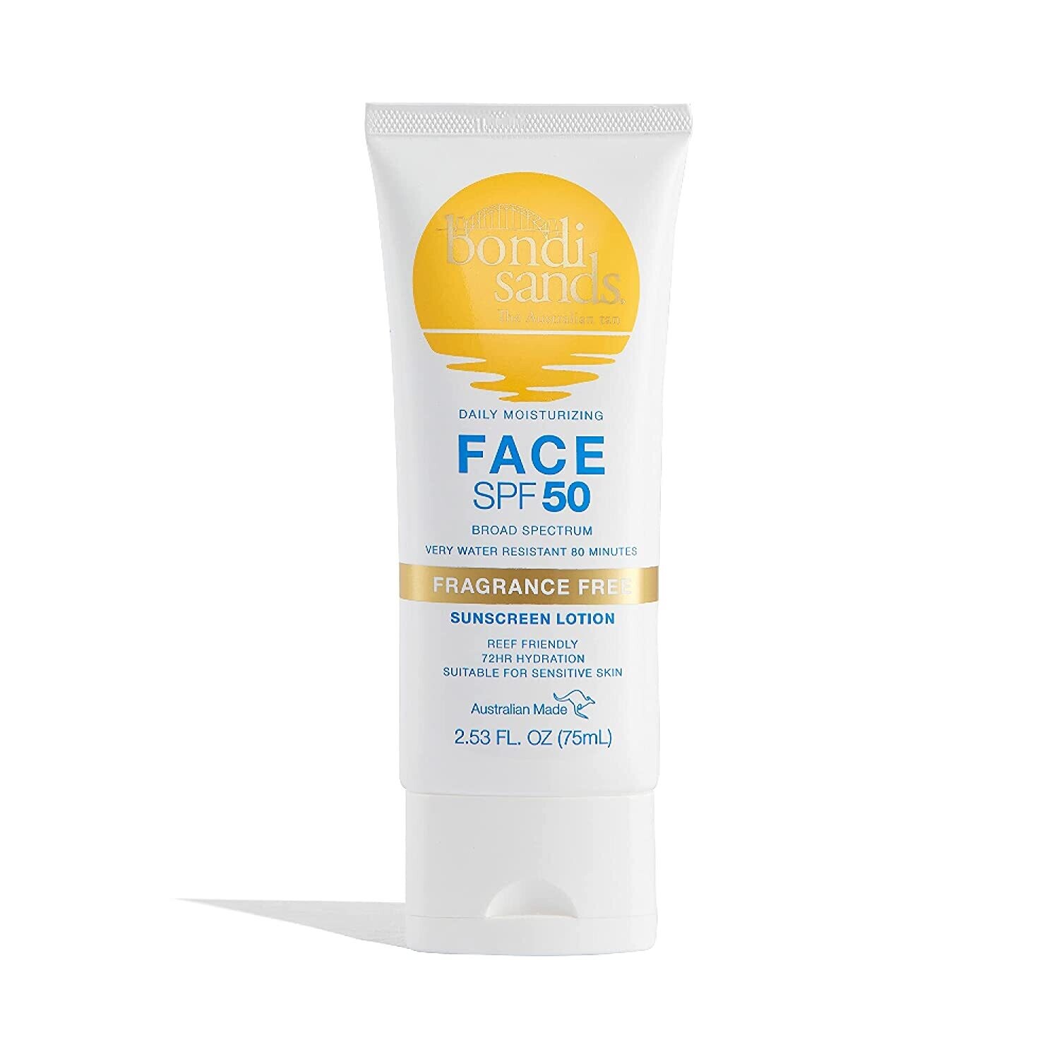 Bondi Sands Daily Moisturising Face SPF 50+ Sunscreen Lotion Fragrance Free (75ml)
