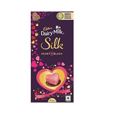 Cadbury Dairy Milk Silk Valentine's Heart Blush Bar, 250g