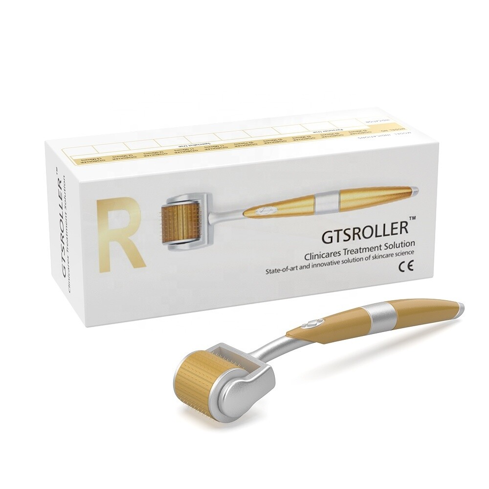 GTS Derma Roller 0.5mm - 192 needles titanium gold plated