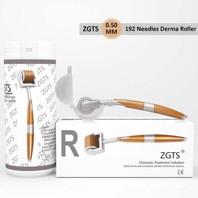 GTS Derma Roller 0.5mm - 192 needles titanium gold plated