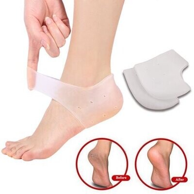 Heel Anti Crack Vented Moisturizing Silicone Heel Socks for Swelling, Pain Relief, Foot Care Ankle Support Pad