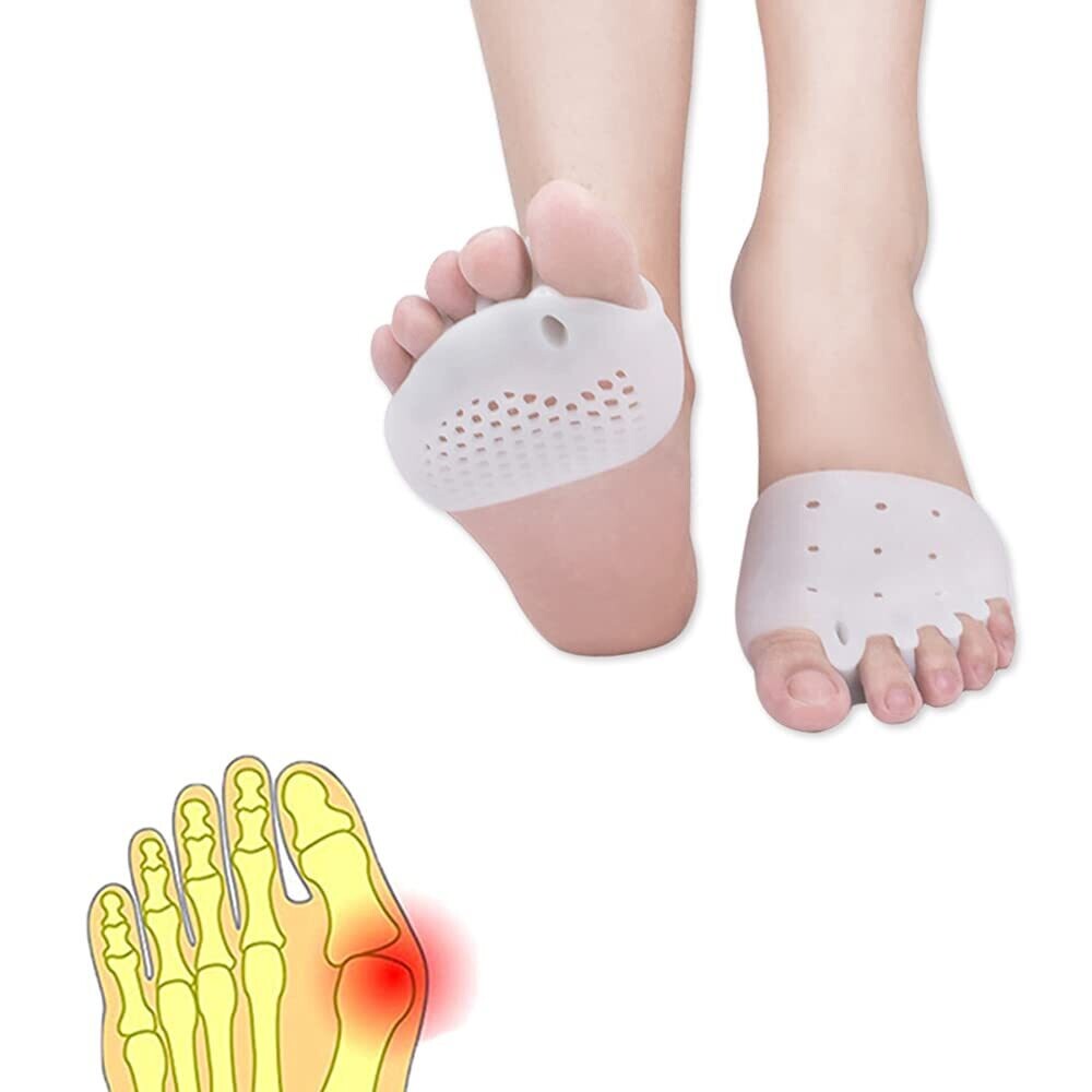 Foot Toe Separator Metatarsal Cushion Toe Separators Forefoot Pads Toe Spacers Breathable & Soft Best for Diabetic Feet Blisters, Forefoot Pain