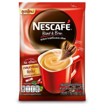 Nescafe Blend & Brew Instant Coffee Mixed 3 in 1 (9 sachets)