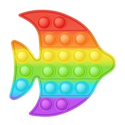 Pop It Fish Shape Kids ,Fidget Toy Push Bubble