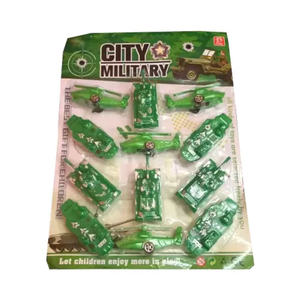 Military Fighter Toy Set 12 Green Small Plastic Military Toys Tanks Fighter Planes