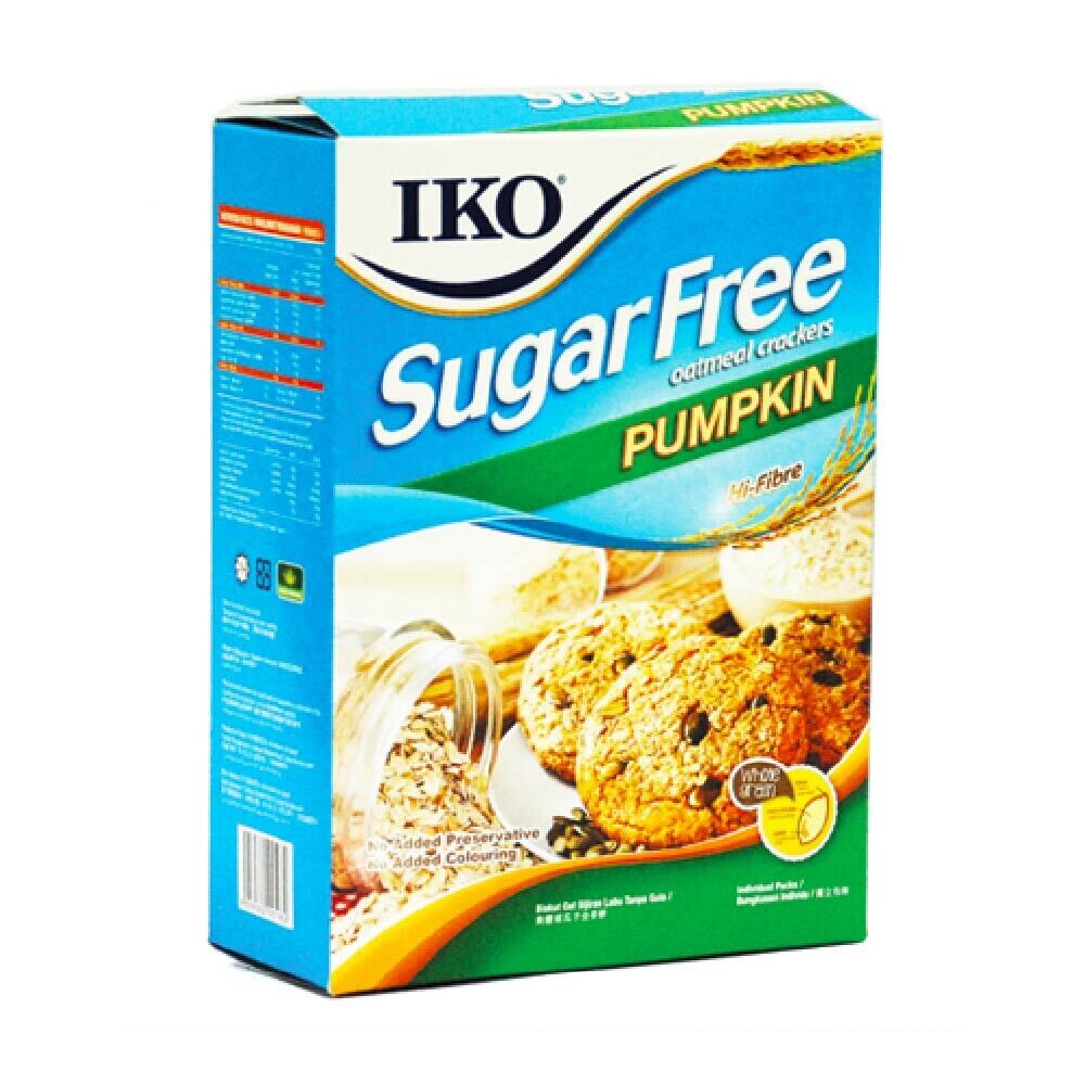 IKO Sugar Free Biscuit Oatmeal Crackers, Pumpkin – 178gm (Malaysia)