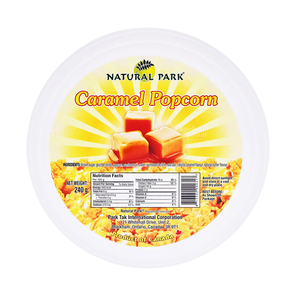 Natural Park Popcorn Tub - Caramel