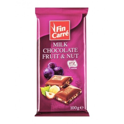 Fin Carré Fruit & Nut Milk Chocolate 100g