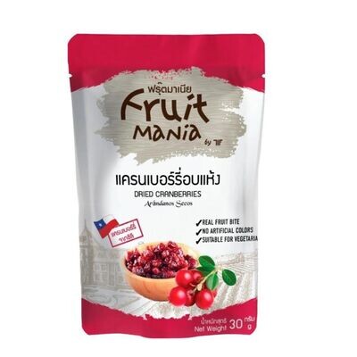 Fruit Mania Dried Cranberries Snack 30g