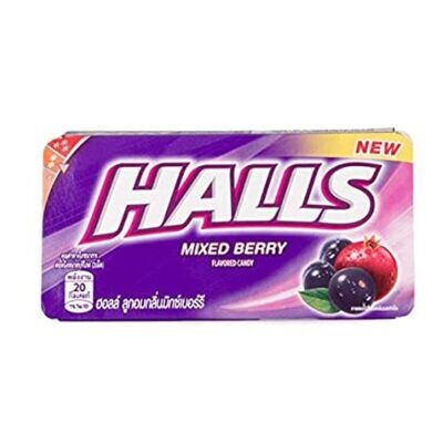 Halls Mixed Berry Flavored Candy Gum