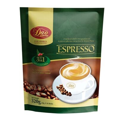 Dao Pure Arabica Espresso 3-in-1 Coffee 100g (5 Sachets)