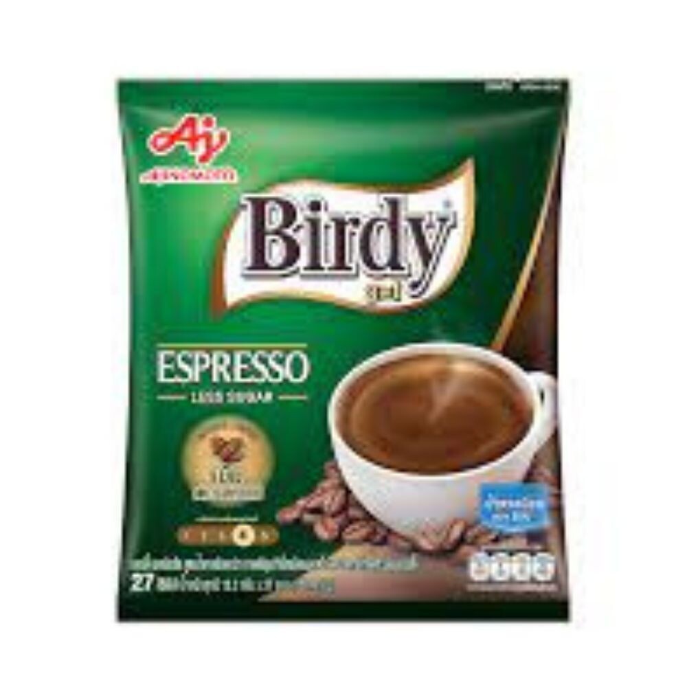 Ajinomoto Birdy 3in 1 Espresso less sugar formula ginstant coffee (8 Sachets)