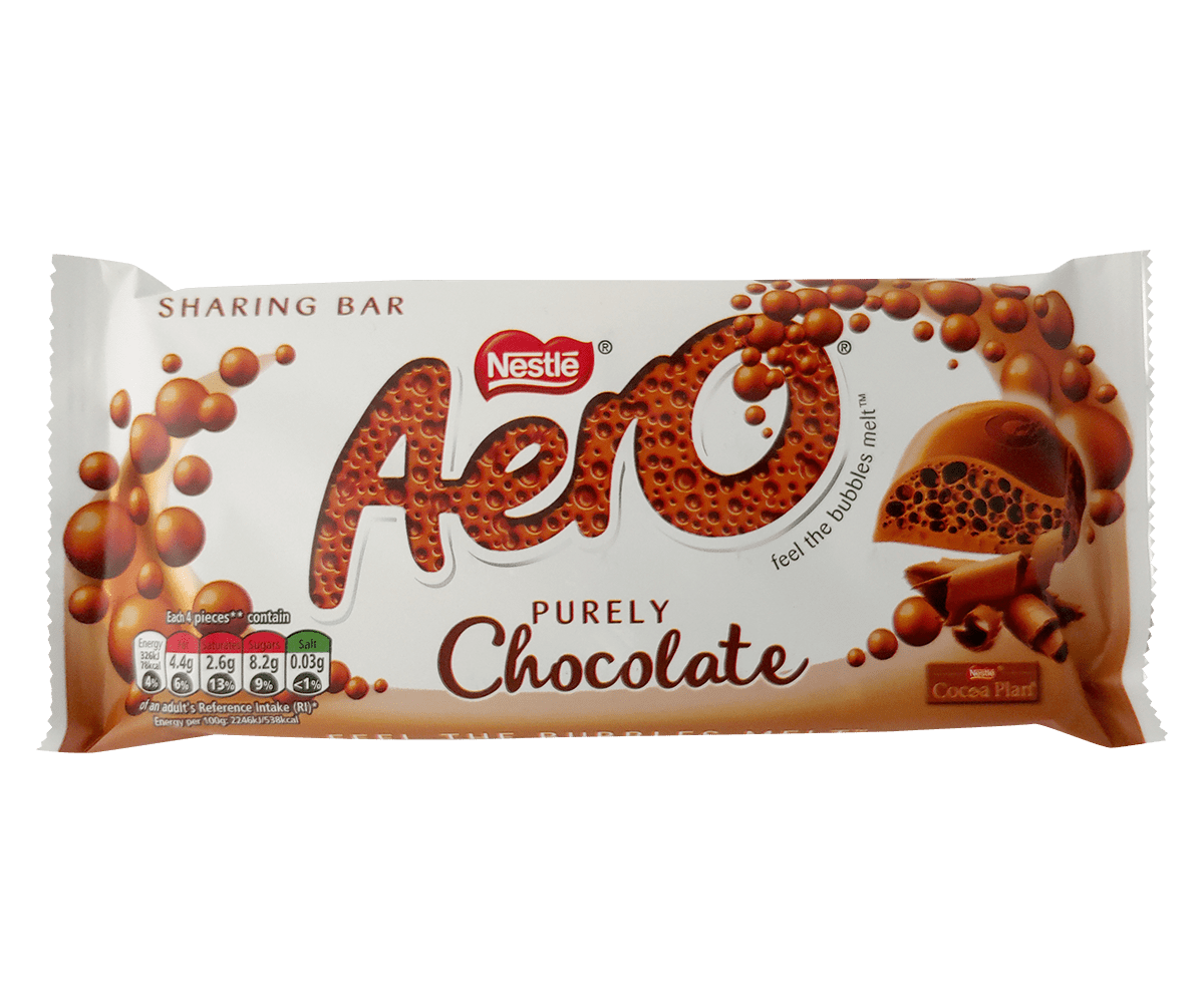 Aero Purely Chocolate Sharing Bar 90G