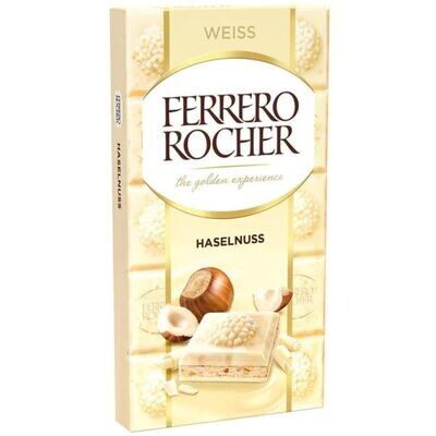 Ferrero Rocher White Chocolate Bar Hazelnut 90g