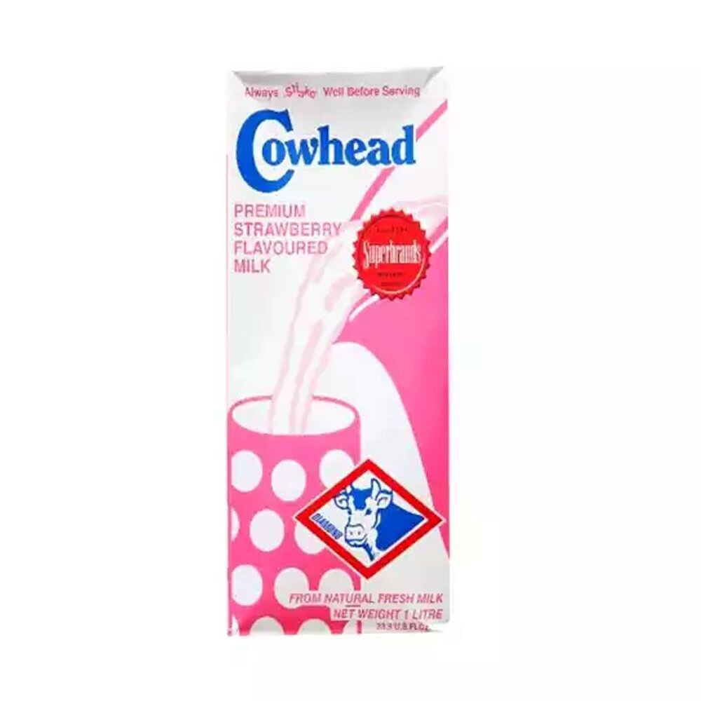 Cowhead Premium Milk Strawberry Flavour 1ltr