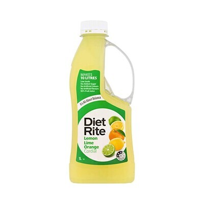 Diet Rite Lemon,Lime,Orange Cordial Juice 1Litre