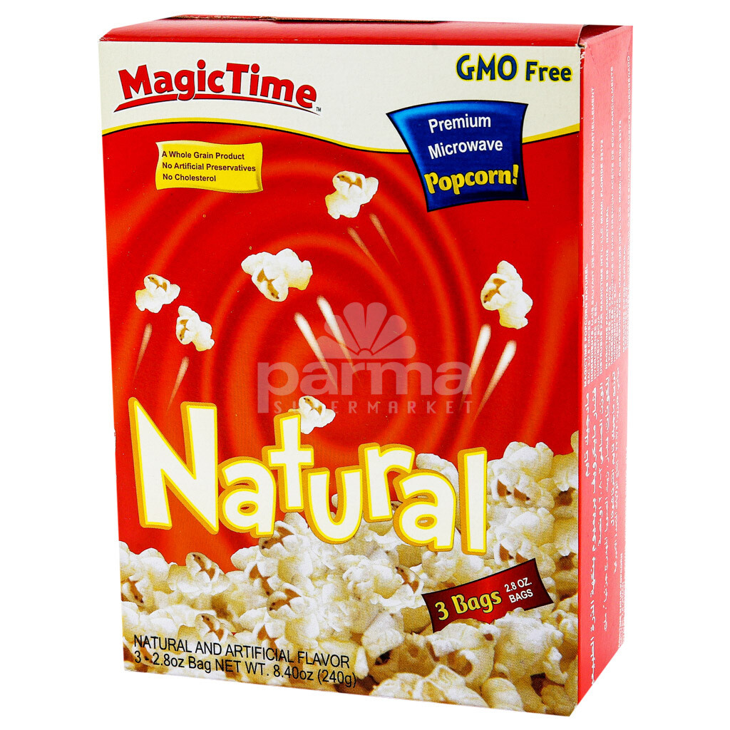 Magic Time Natural Popcorn Gmo Free 240G