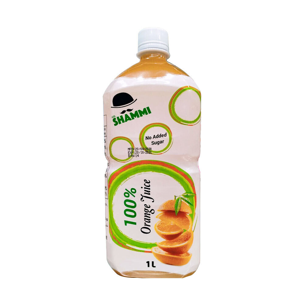 Shammi 100% Orange Juice 1 ltr